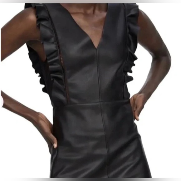 ZARA Faux leather dress Size S - Picture 3 of 10